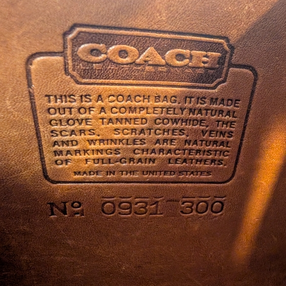 90s Vintage Coach Saddle Bag In British Tan - GUC - Picture 10 of 11